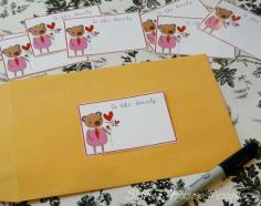 Bear shipping tags labels PDF  love hearts by ShirleyHudsonDesigns, $3.99