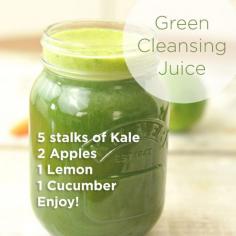 I'm on a 7 day cleanse right now, and just finished up my 3 day pre-cleanse. I found this on pinterest the other day and trie...