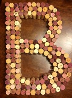 Large Wine Cork Letter by HeatherClumDesigns on Etsy, $40.00