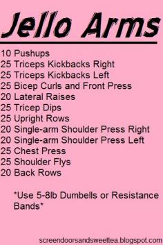 Arm Workout that will absolutely give you Jello Arms.