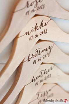 Don’t forget your bridesmaids! Get a personalized hanger for them too! | 28 Creative And Meaningful Ways To Add A Personal Touch To Your Wedding