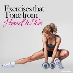 9 #Exercises that Tone from Head to Toe #fitness #workouts #skinnyms