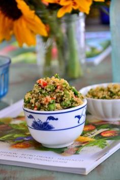 Gluten-Free Quinoa Sweet-Pea Summer Salad #glutenfree
