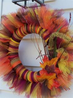 Tulle wreaths. Great for any holiday or season And very easy to make :)
