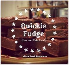 Fresh from the Kitchen: Quickie Fudge Recipe