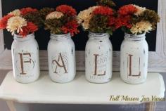 Fall Mason Jar Vases ‹ Anything & Everything #masonjars