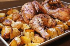 Greek Roast Chicken with Potatoes / momskitchenhandbo...