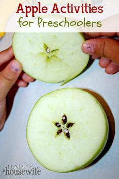 In celebration of apple season, check out these fun Apple Activities for Preschoolers | The Happy Housewife