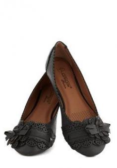 Freakin adorable! A Tribute to Archi-texture Flat in Black, #ModCloth