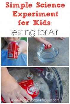 Simple Science Experiment for Kids: Testing for Air with only 3 household materials and less than five minutes