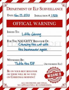 elf on the shelf report