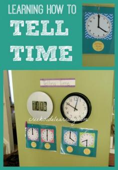 Set up a Telling Time station for learning on-the-go.