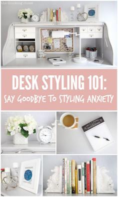 Desk Styling 101: Say Goodbye to Styling Anxiety | Let me reassure any of you out there who might be feeling intimidated: it is possible to create a home workspace that is both beautiful and functional.  And you don’t need to be a professional interior designer either. Here are 10 Tips to Desk Styling 101