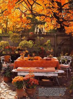 Autumn terrace table ...