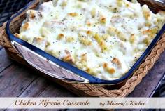 Mommy's Kitchen - Country Cooking & Family Friendly Recipes: Cheesy Chicken Alfredo Casserole