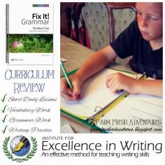 A Grammar Curriculum review on Fix It! Grammar from @Institute for Excellence in Writing #IEW #grammar #homeschool #hsreview