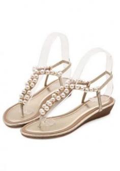 Women's jewel flat sandals-thongs