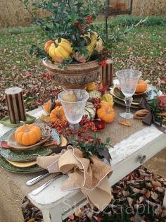 Fall table for two.