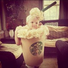 This pint-sized Frappucino. | 23 Kids Who Are Totally Nailing This Halloween Thing