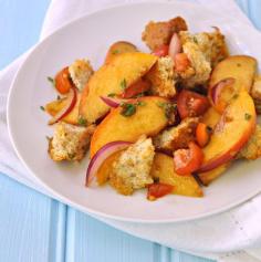 Peach & Tomato Panzanella ~ The Way to His Heart