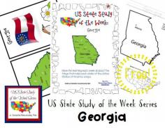 US State Study of the Week Weekly Series FREE Georgia Pack #statestudy #freeprintable #homeschool