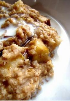 #Crockpot Apple Crisp Oatmeal recipe
