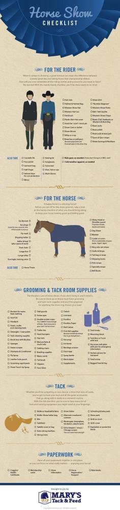 Horse Show checklist - checklist concours équitation