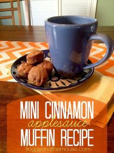Mini Cinnamon Applesauce Muffins
