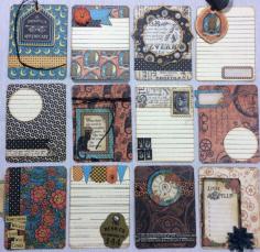 Halloween Journaling & Embellishment Cards by ArtSoiree on Etsy