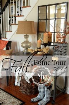 FALL HOME TOUR 2014-easy and doable fall decorating ideas- lots of organic elements-stonegableblog