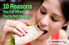 How to stop or prevent eating for reasons other than hunger | via @SparkPeople #nutrition #diet #food