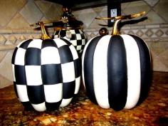 Great designs on pumpkins.