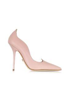 Curvy Powder Pink Leather Pump - Versace