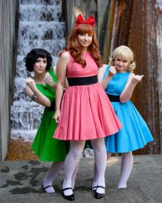 Best halloween costumes ever. Who wants to be the other two Powerpuff Girls? :)