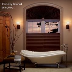 Wondering how you can spruce up your #bathroom? Try the neutral paint blend used in this bathroom to take your room from cold and uninviting to warm and relaxing. #romantic #peaceful