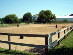 Outdoor riding arena fencing idea