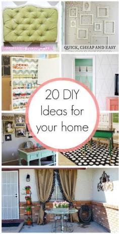 20+ DIY Home Decor Ideas - www.classyclutter...