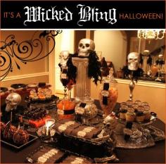 REAL PARTIES: Wicked Bling Halloween {Part 1 - Cocktail Party & Candy Bar} // Hostess with the Mostess®