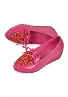 Women's jewel inner rise flats