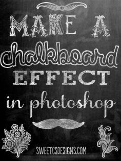 Make a Chalkboard Effect in Photoshop- including the BEST free chalkboard background download!