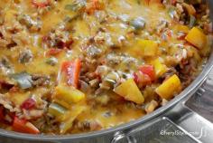 One-pot wonder lazy stuffed peppers recipe - CherylStyle