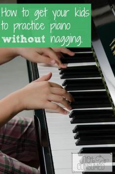 Do you have trouble getting your kids to practice piano without nagging?