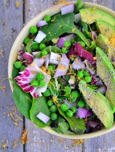 Recipe: Sweet Pea and Avocado Salad TheHealthyApple.com #glutenfree #recipe #healthy