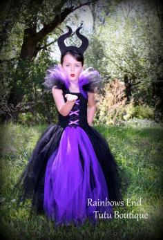 Maleficent inspired  Gothic Tutu Dress size by whererainbowsend1, Rainbows End Tutu Boutique