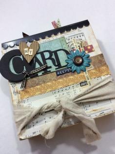 Save time and get organized with this handy card keeper/organizer.  This piece is crafted from a recycled canvas panel, file folders and foam core