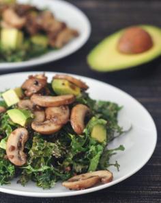 Kale Salad with Warm Bacon Dressing