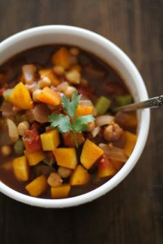 Butternut Squash and Chickpea Chili #vegetarian