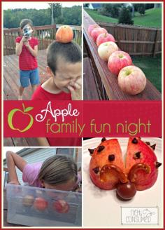 Got a few apples? This is the perfect time for an apple Family Fun Night!