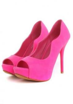 Women's side wave peep toe high heels