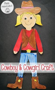 Cowboy & Cowgirl Printable Craft